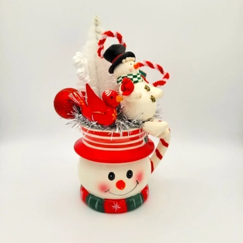Vintage Frosty the Snowman Christmas Mug Assemblage